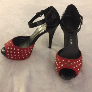 Rock Republic red studded heels
